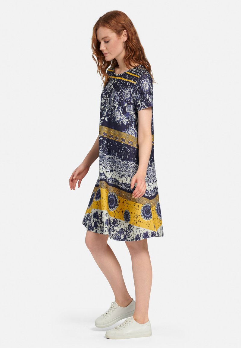 Damen Freizeitkleider | Green Cotton Freizeitkleid marine/maisgelb/blau - GE13443 Damen Freizeitkleider | Green Cotton Freizeitkleid marine/maisgelb/blau - GE13443
