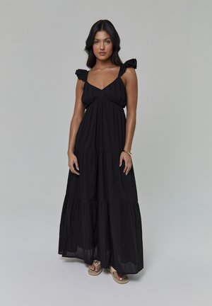 TIERED FRILL - Maxiklänning - black