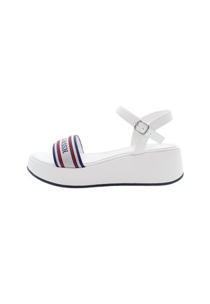 GLORY - Sandali con zeppa - white blue red