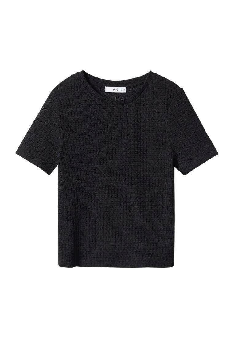 Mango T-shirt basic zwart Mango T-shirt basic zwart
