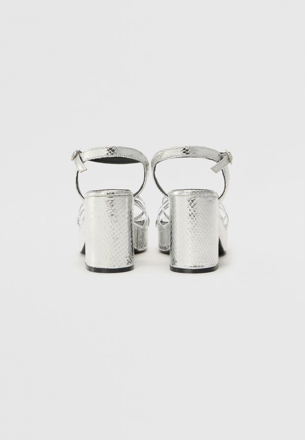 BRITT - Platform sandals - keni silver2