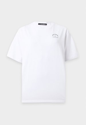 KARL LAGERFELD, OVERSIZED - Тениска с щампа - white