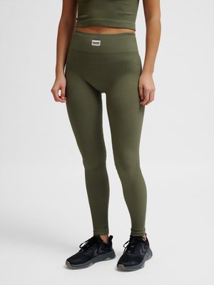 Hummel Leggings - dusty olive