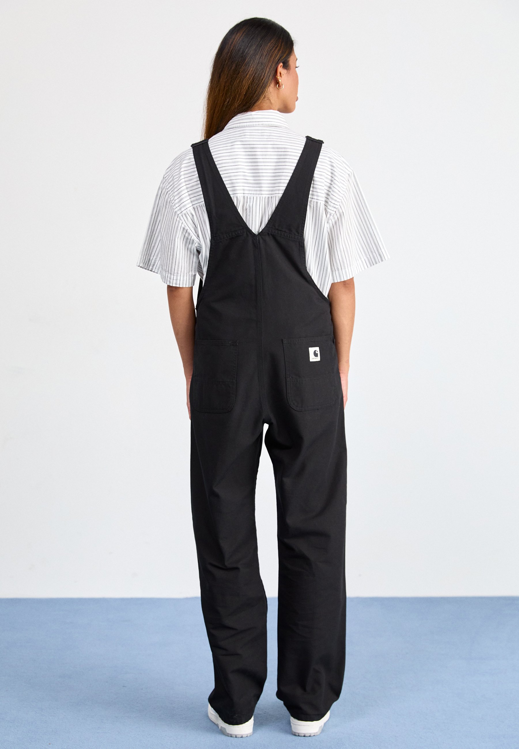 Carhartt WIP BIB OVERALL STRAIGHT - Dungarees - black rinsed/black