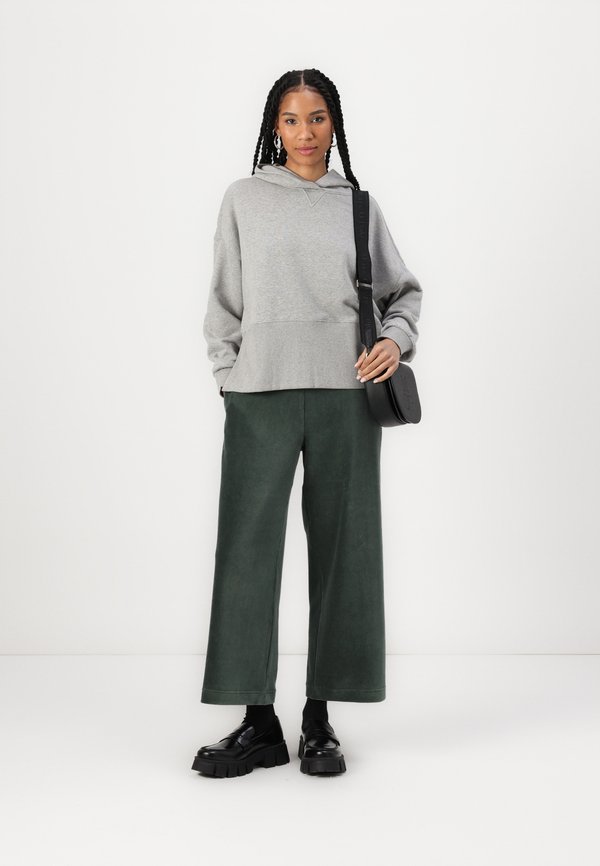 HOODED HIGH BOTTOM CUFF - Sweatshirt - stone melange2