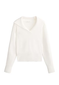 POLO COLLAR - Majica z dolgimi rokavi - white