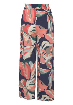 Pantalones - marine koralle bedruckt
