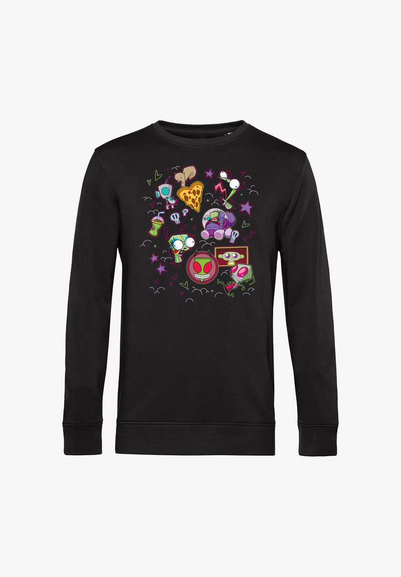 Henry Tiger INVADER ZIM STICKERS - Sweatshirt - jet black/schwarz ...