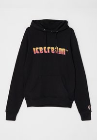 SOFT SERVE SPARKLE POPOVER HOOD - Bluză de molton - black