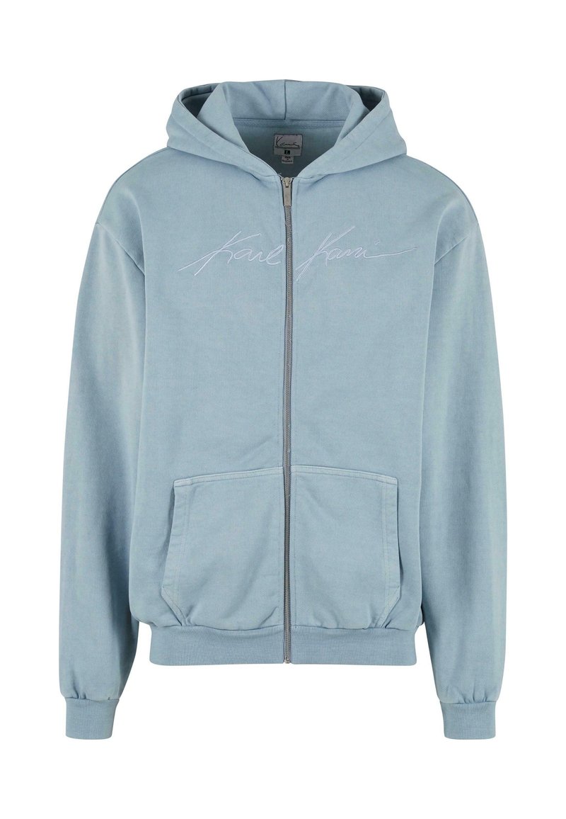 Karl Kani Sweater met rits lichtblauw Karl Kani Sweater met rits lichtblauw