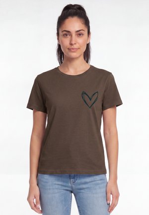watapparel, HERZI - T-shirt print - mocha