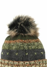 Faera GESTREIFT MIT BOMMEL - Beanie - grün