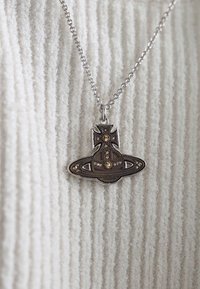 Vivienne Westwood MAN LASZLO PENDANT UNISEX - Necklace - silver-coloured/black