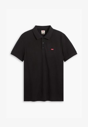 Fekete pólóing, pamutból készült, puha tapintással, három gombbal a gallérnál, és egy kis piros Levi's logóval a mellrészen.