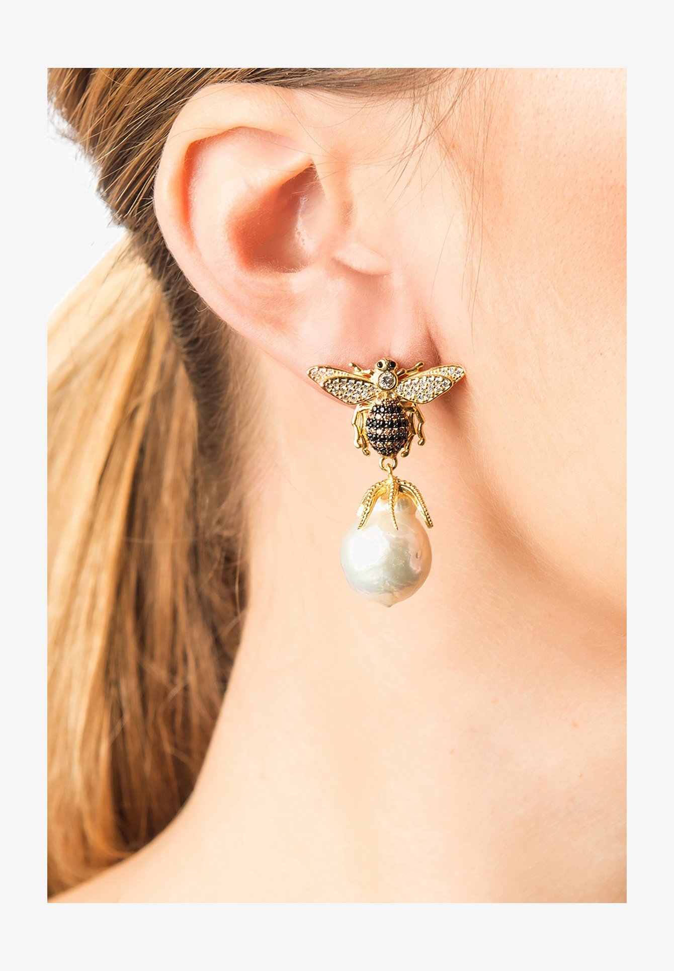 Latelita Orecchini Ape In Argento Sterling Con Zirconi – Gioiello Animaliero, Regalo Originale