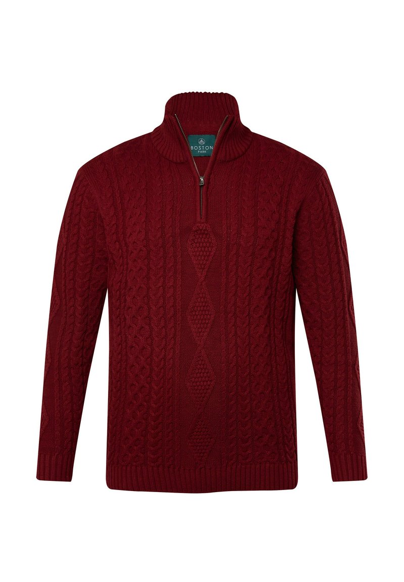 boston-park-troyer-zopfmuster-maglione-dark-red-rosso-zalando-it