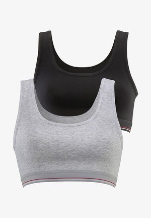 H.I.S 2 PACK - Bustier - schwarz grau meliert
