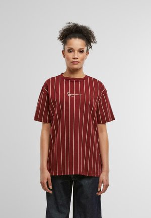 SMALL SIGNATURE ESSENTIAL  - Print T-shirt - dark red