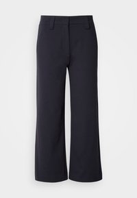 PANTS MEDIUM RISE WIDE LEG CROPPED - Trousers - thunder blue