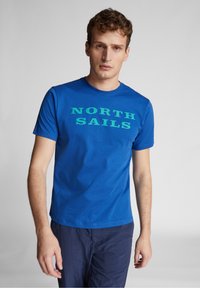 North Sails MIT SCHRIFTZUG - Triko s potiskem - meeresblau