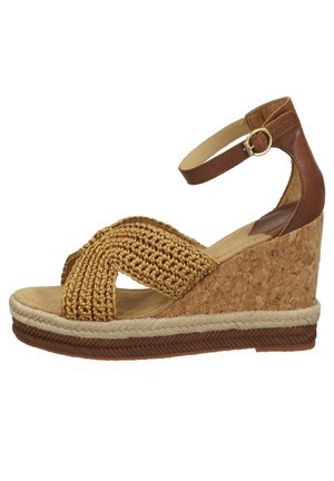 GANT Wedge sandals - fudge caramel
