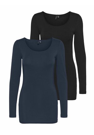 Vero Moda 2ER PACK - Maglietta a manica lunga - Black Iris