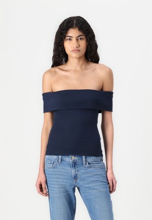 Print T-shirt - dark blue