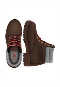 Giesswein LEATHER MERINO BOOT - Boots à talons - dunkelbraun