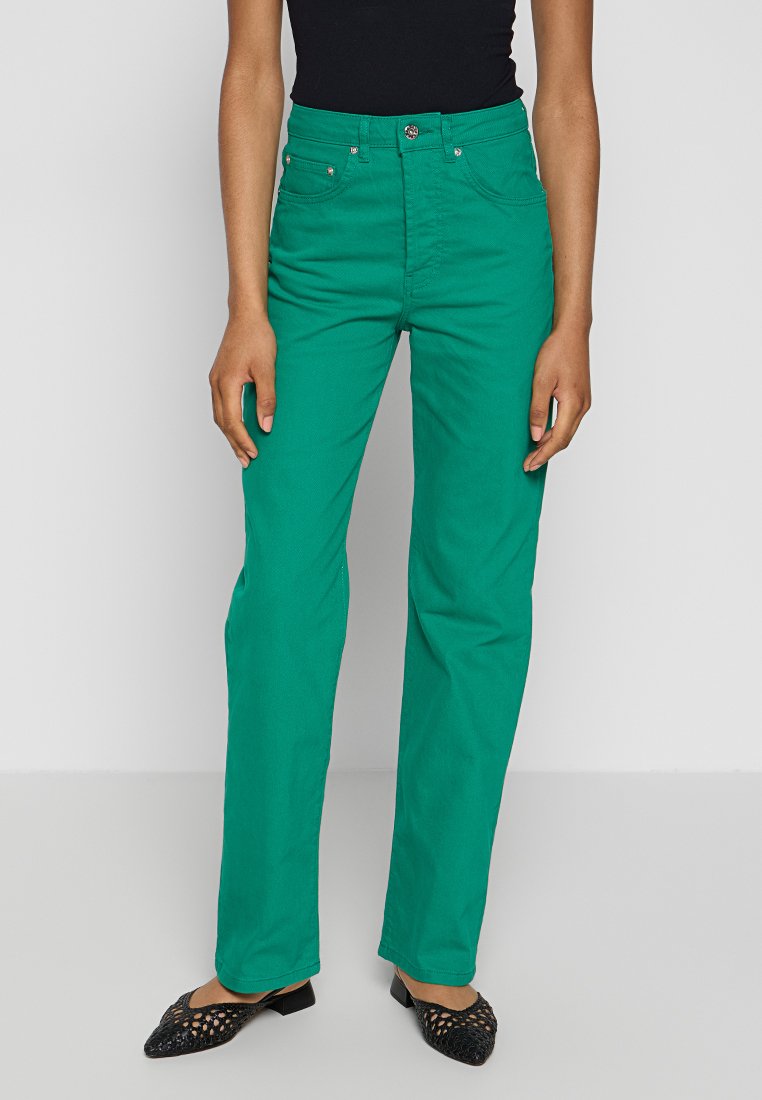 Woodbird Straight leg jeans groen