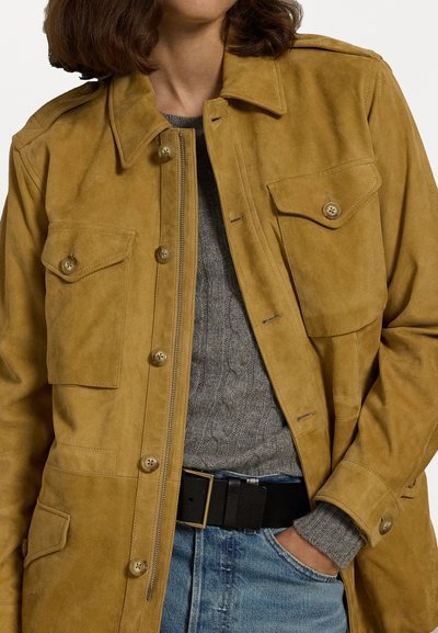 Polo Ralph Lauren LAMBSKIN SUEDE SURPLUS JACKET - Usnjena jakna - pecan