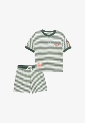 Marks & Spencer, STRIPED BADGE SET - Pyjama set - green mix