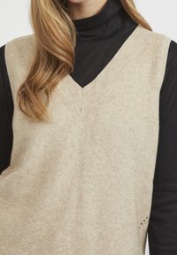 VILA Stickad tröja - beige