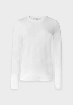 Replay, FITTED LONG SLEEVE - Μπλούζα με μακριά μανίκια - natural white