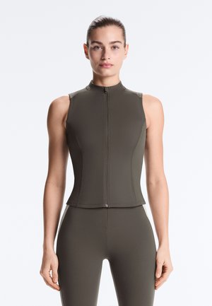 OYSHO SLEEVELESS ZIP - Top - grey