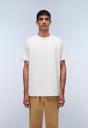 Napapijri UMBRA  - T-shirt med print - white whisper