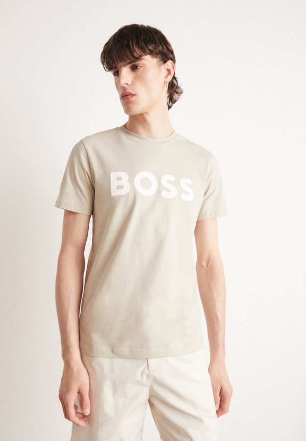 THINKING - Print T-shirt - light beige