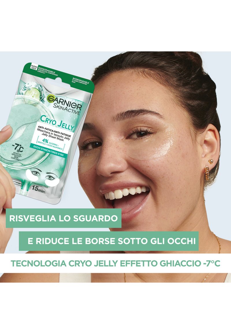 Garnier - SKINACTIVE HYALURONIC CRYOJELLY MASCHERA OCCHI ANTI-FATICA - 5 PACK - Cura degli occhi, Ingrandire