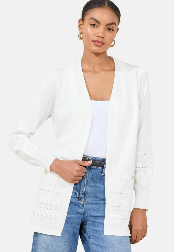 REGULAR FIT - DETAIL LONGLINE - Strickjacke