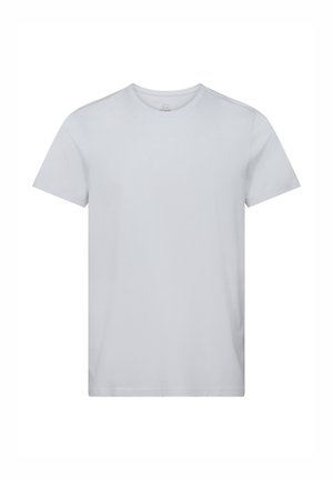 Lys grå kortærmet t-shirt fremstillet af blødt, glat stof. Har en klassisk rund hals og en lige pasform for en afslappet stil.