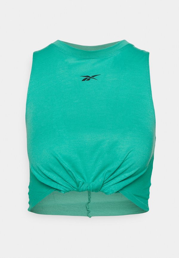 GATHERED SOLID TANK - Top - future teal2