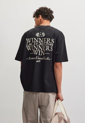 Pegador VIZZINI OVERSIZED TEE - Μπλουζάκι με στάμπα - washed black