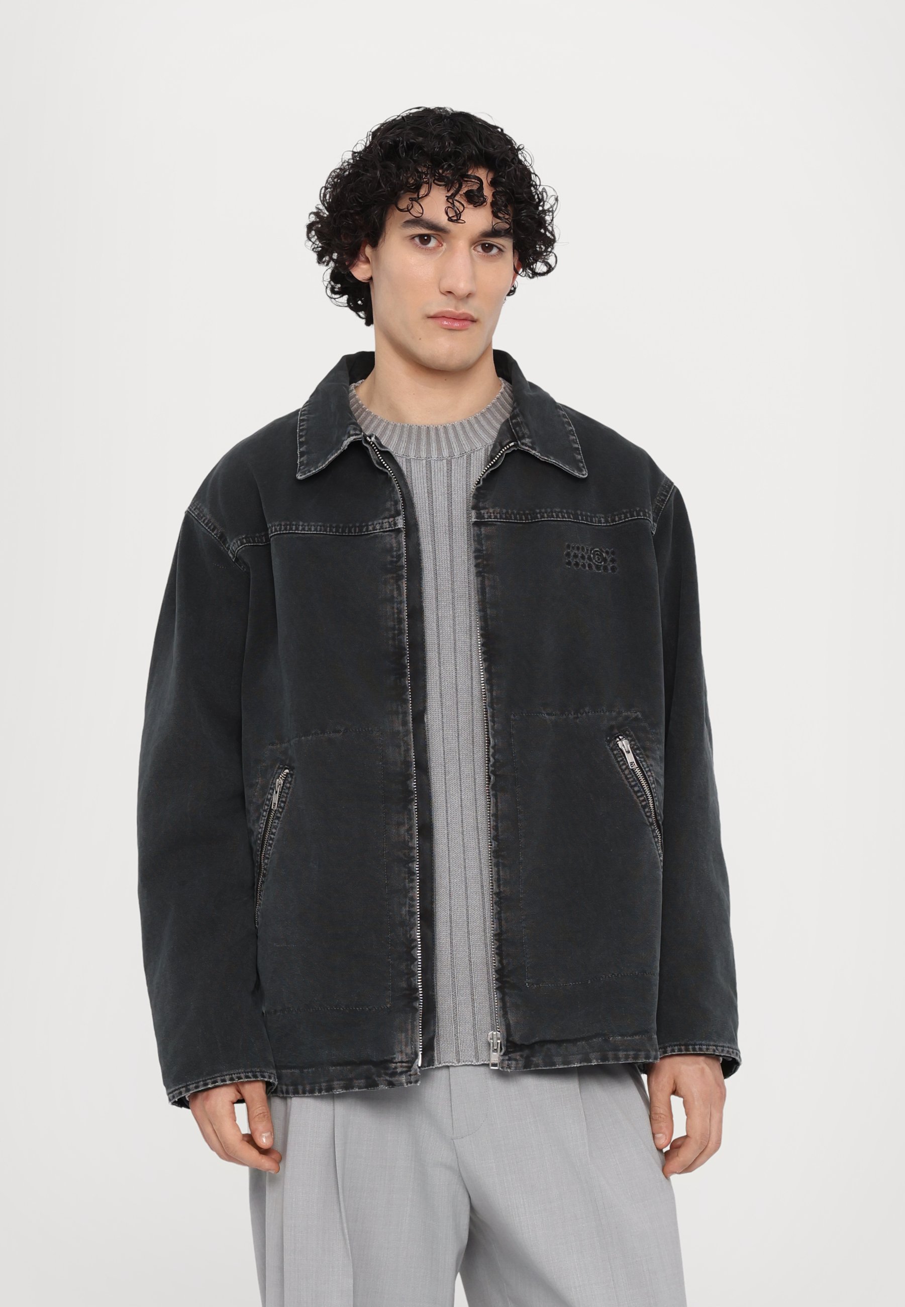 MM6 Maison Margiela UNISEX - Denim jacket - black - Zalando.co.uk