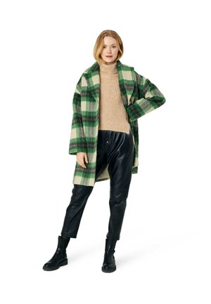 FRY - Classic coat - art green beige grey