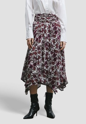 W11 MIKA - Falda acampanada - lotus red