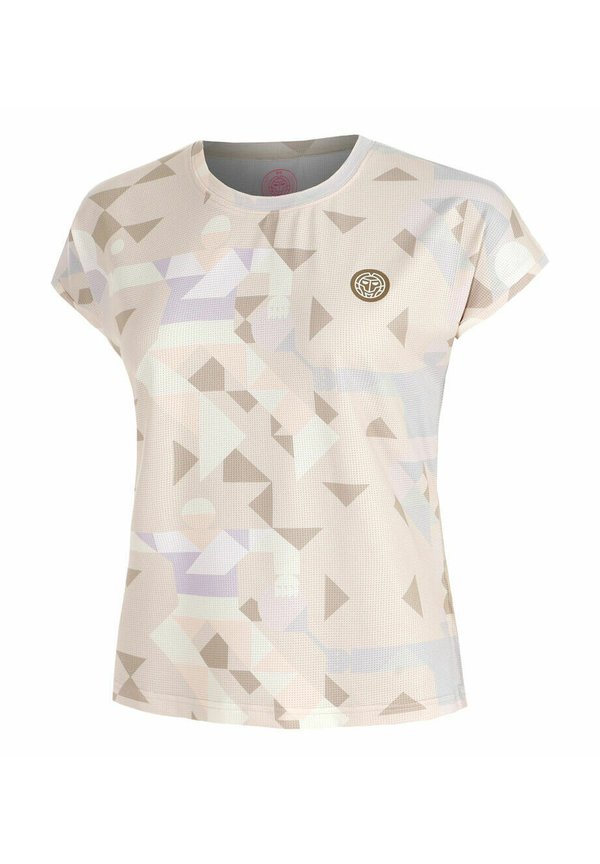 PARIS CAPSLEEVE - T-Shirt print - beige