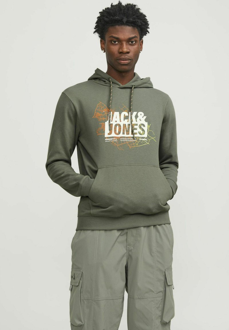 Jack & Jones - Džemperis su gobtuvu - agave green, Padidinti