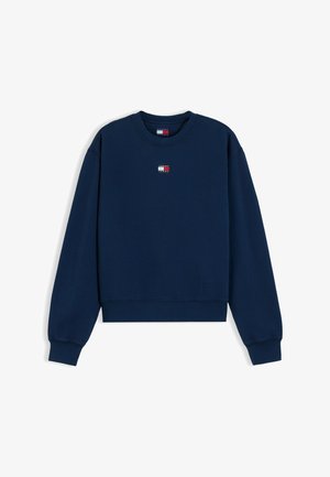 Tommy Jeans, BOXY BADGE CREW - Sweatshirt - dark blue