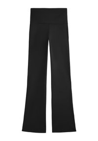 HIGH-RISE COMFORT FLARE - Hlače - black