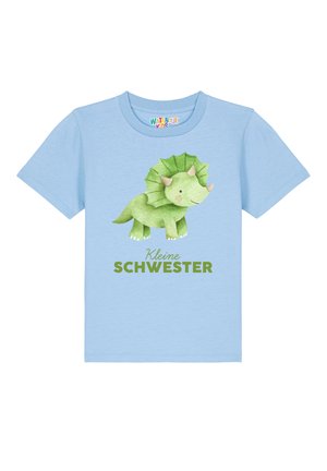 DINOSAURIER 01 KLEINE SCHWESTER - Print T-shirt - blue soul