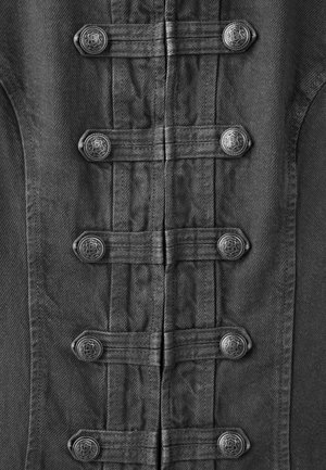Stradivarius, TWILL JACKET WITH BUTTONS - Veste en jean - mottled dark grey